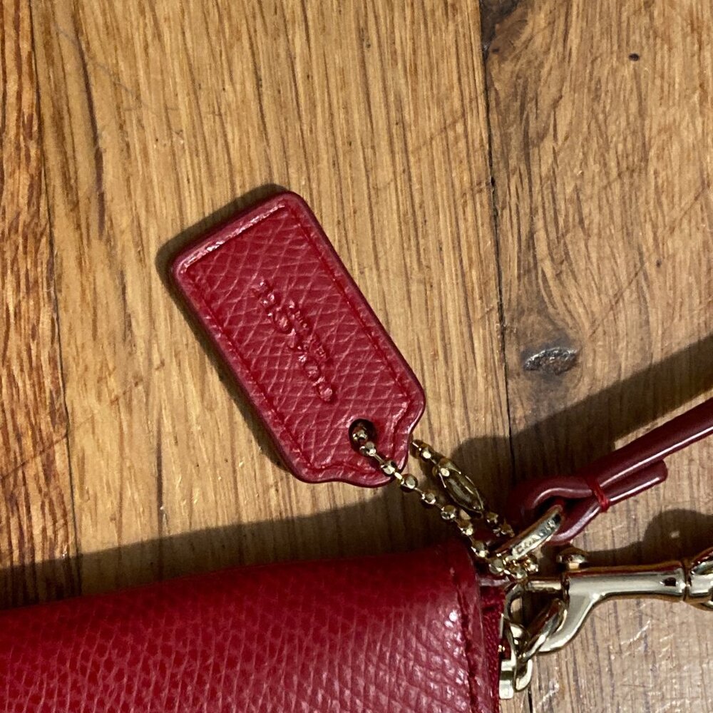 Red Coach Wristlet - Picture 6 of 11